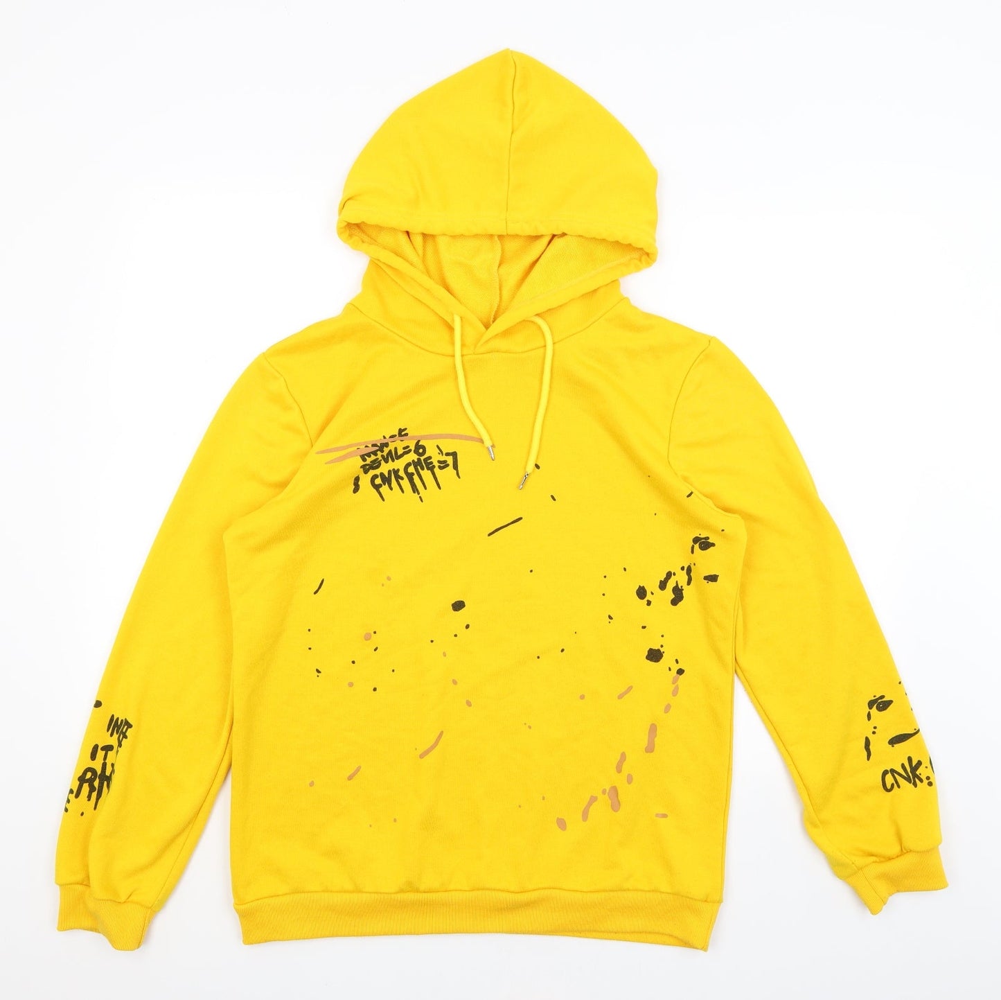 SheIn Womens Yellow   Pullover Hoodie Size M