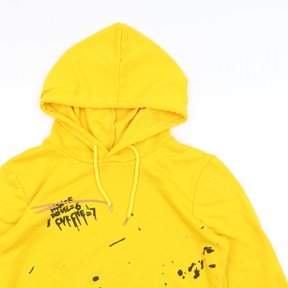 SheIn Womens Yellow   Pullover Hoodie Size M