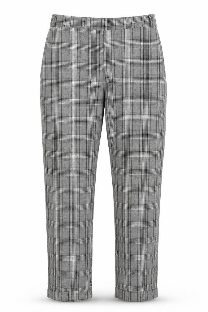 RT Womens Grey Plaid  Trousers  Size 6 L24 in