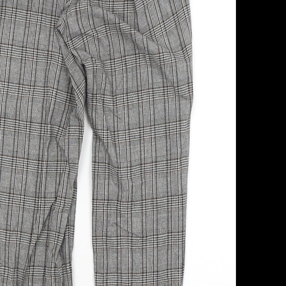 RT Womens Grey Plaid  Trousers  Size 6 L24 in