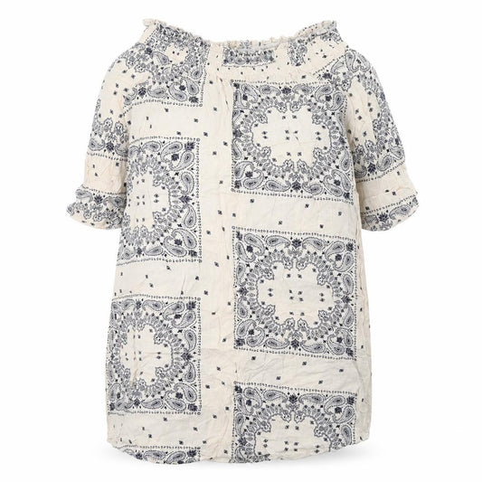 F&F Womens Ivory Paisley  Tunic T-Shirt Size 6