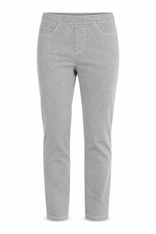 Peacocks Womens Grey Striped  Trousers  Size 10 L27 in