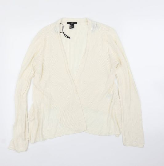 H&M Womens Ivory   Cardigan Jumper Size S