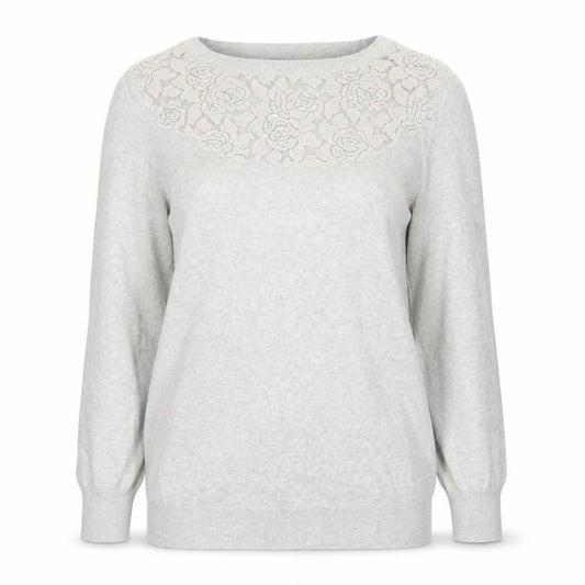 Dorothy Perkins Womens Grey Floral  Pullover Jumper Size 10