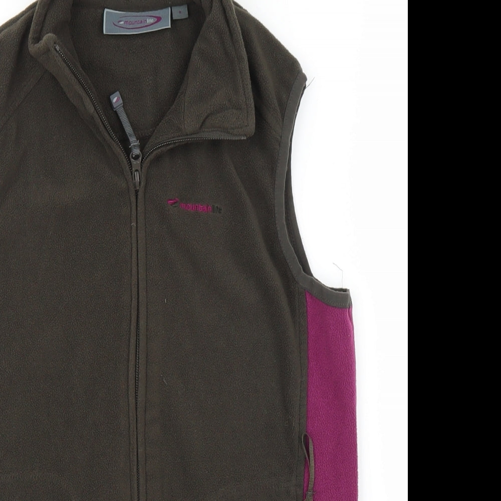 Mountain Life Womens Brown   Full Zip Jumper Size 8