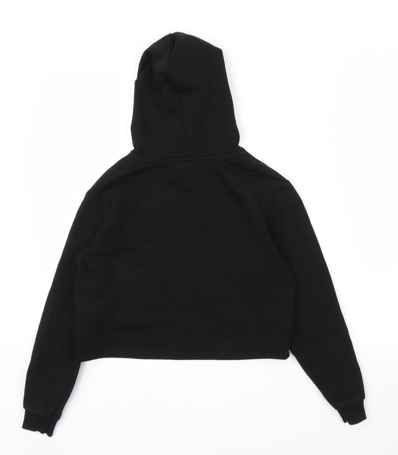 Matalan Girls Black   Pullover Hoodie Size 10-11 Years  - Cropped