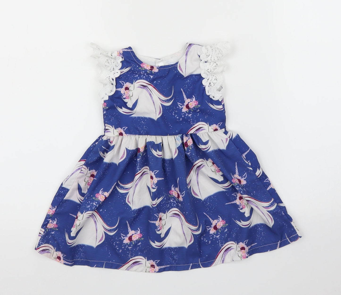 CANIS Girls Blue   A-Line  Size 12 Months  - Unicorn