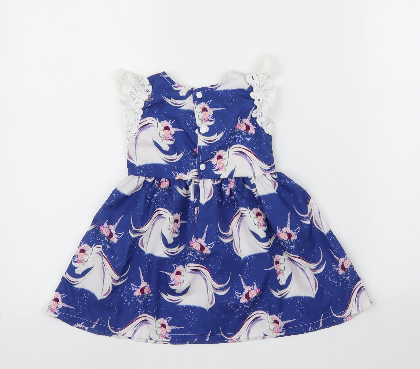 CANIS Girls Blue   A-Line  Size 12 Months  - Unicorn