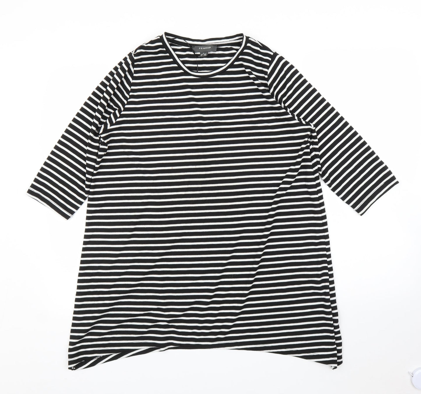 Primark Womens Black Striped  Tunic Blouse Size M