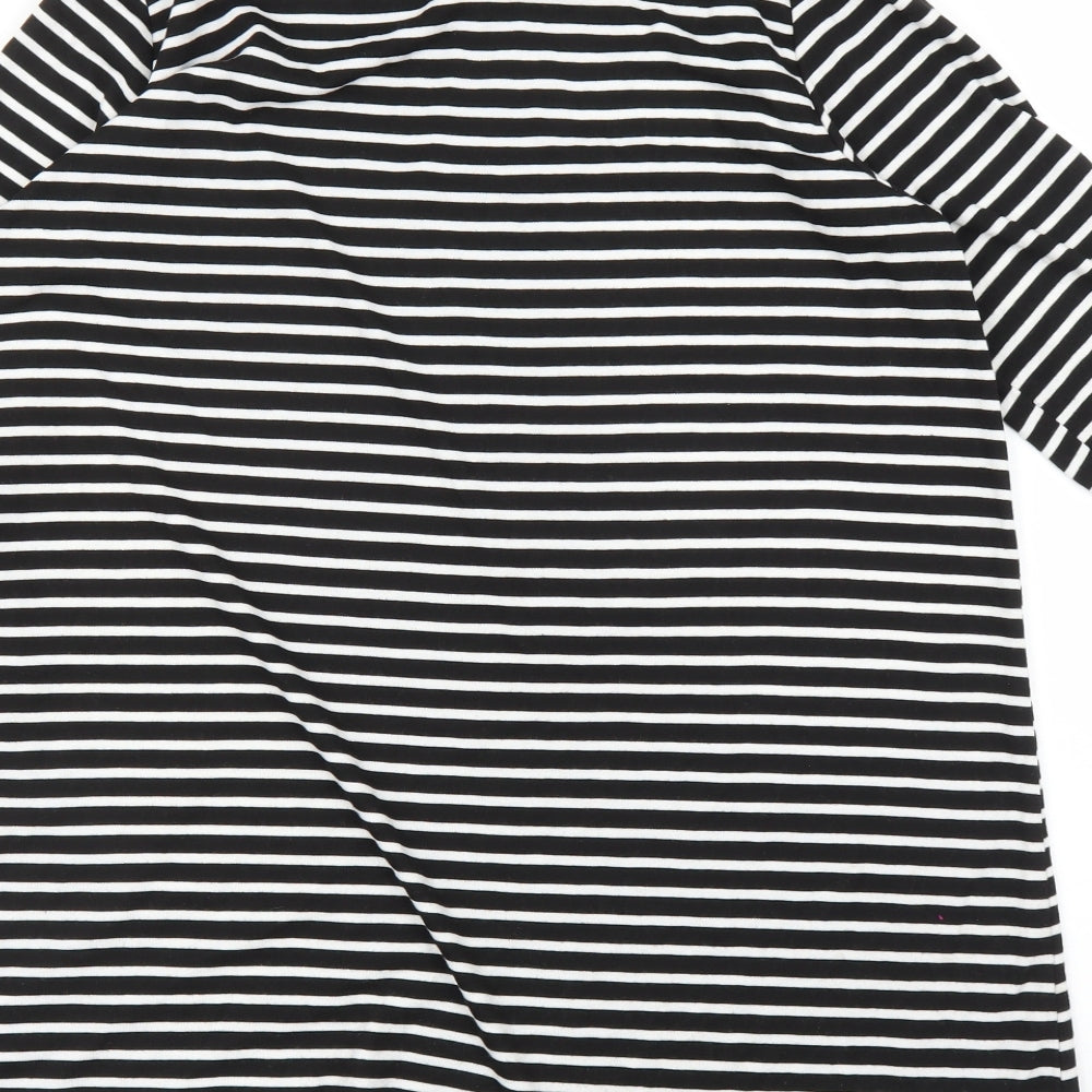 Primark Womens Black Striped  Tunic Blouse Size M