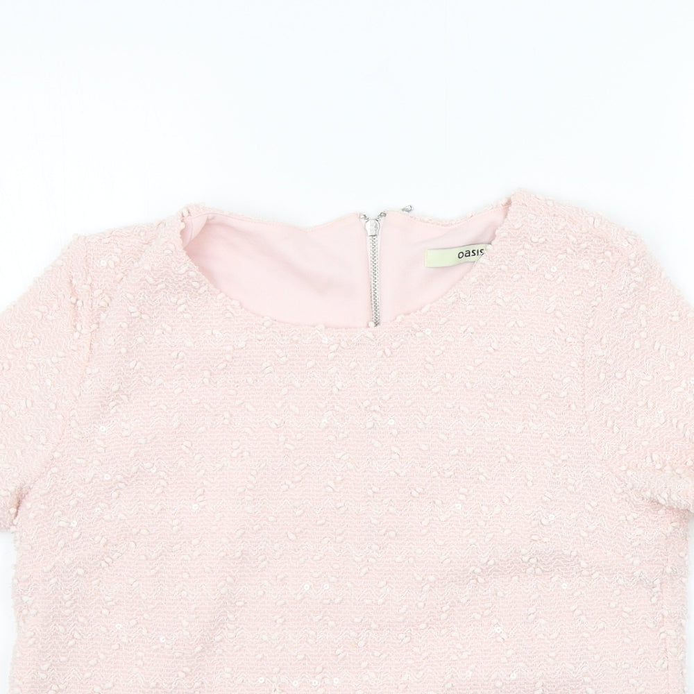 Oasis Womens Pink   Basic T-Shirt Size S