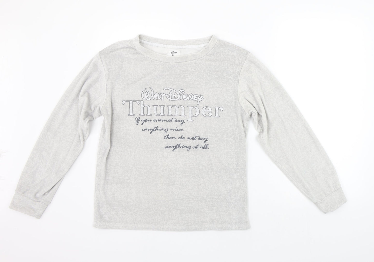 Primark Womens Grey Solid  Top Pyjama Top Size XS  - DISNEY