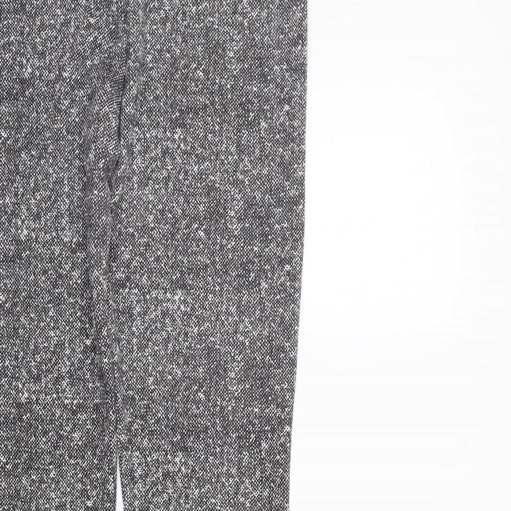 Preworn Womens Grey Geometric  Trousers  Size XL L26 in - Elastic Waist Band