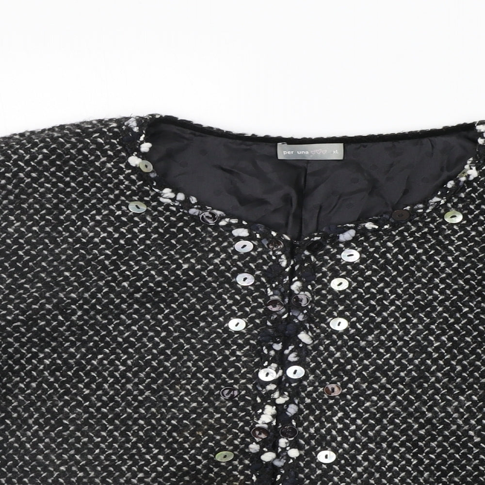 Per Una Womens Black   Jacket Coat Size XL