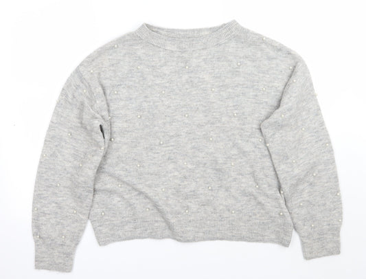 H&M Womens Grey   Pullover Jumper Size S