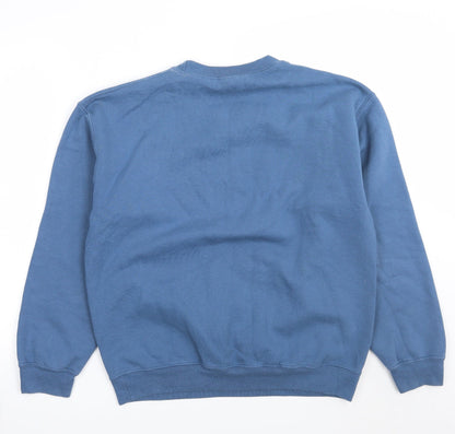Preloved Gildan Mens Blue   Pullover Jumper Size M - Back