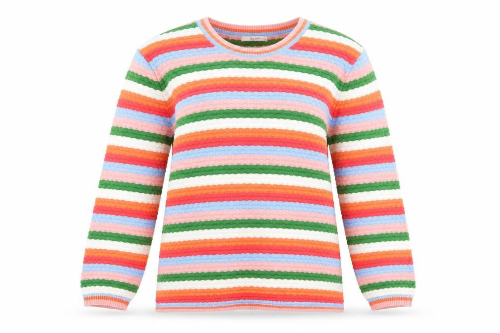 TU Womens Pink Striped  Pullover Jumper Size 10