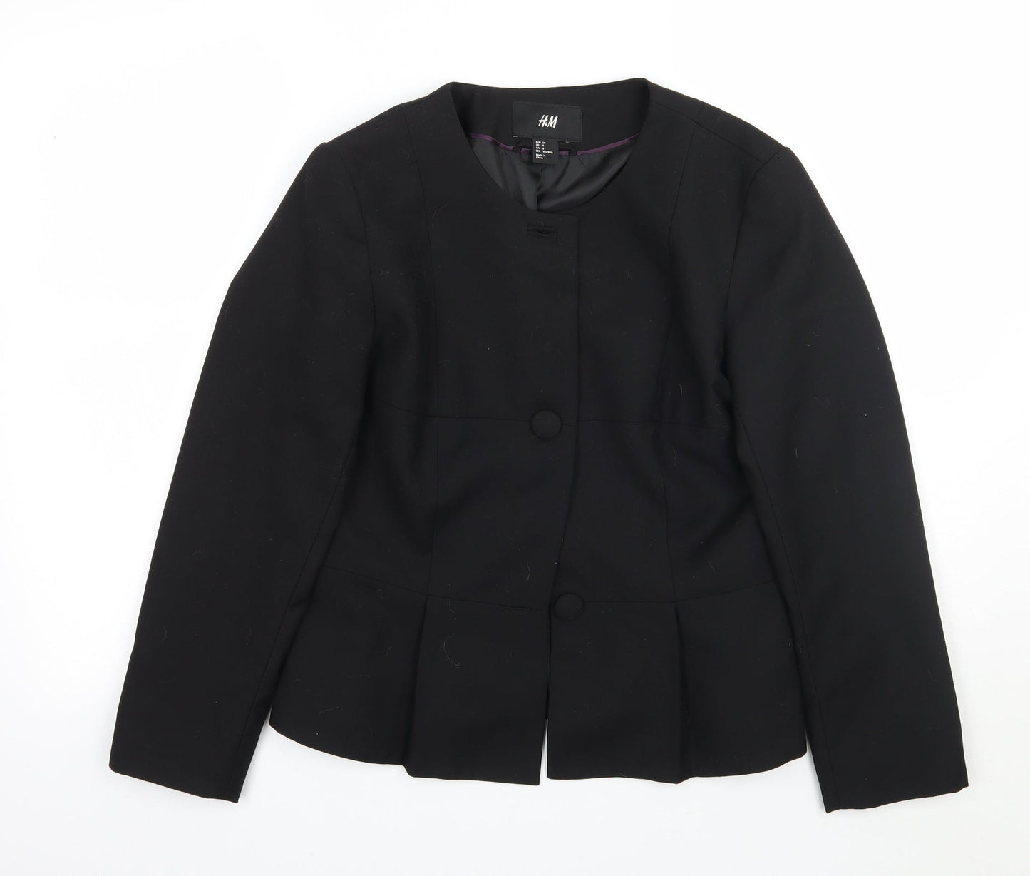 H&M Womens Black   Jacket Coat Size 8