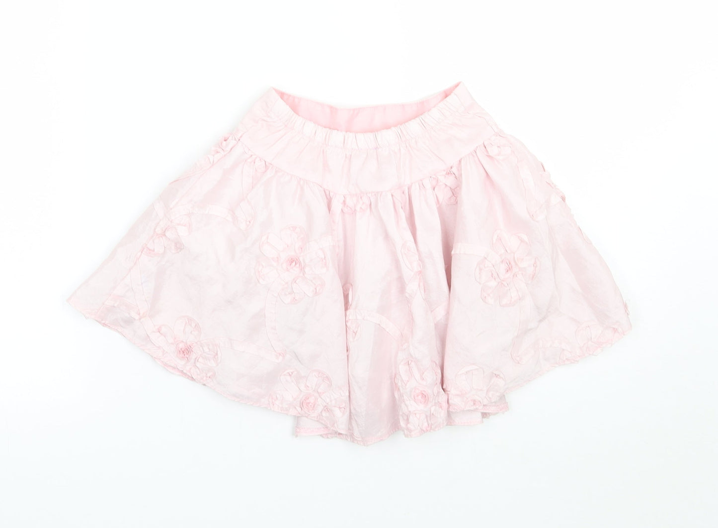Adams Girls Pink Floral  A-Line Skirt Size 2 Years