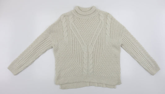 Papaya  Womens Beige   Pullover Jumper Size M