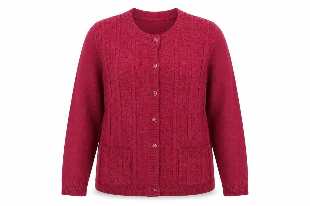 Bonmarché Womens Pink Cardigan Jumper Size M