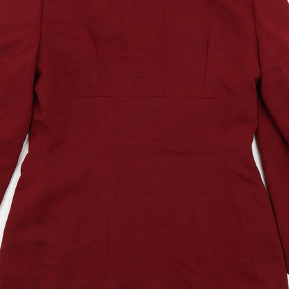 Brand and care label for charlotti halton women’s red jacket blazer, size UK 10