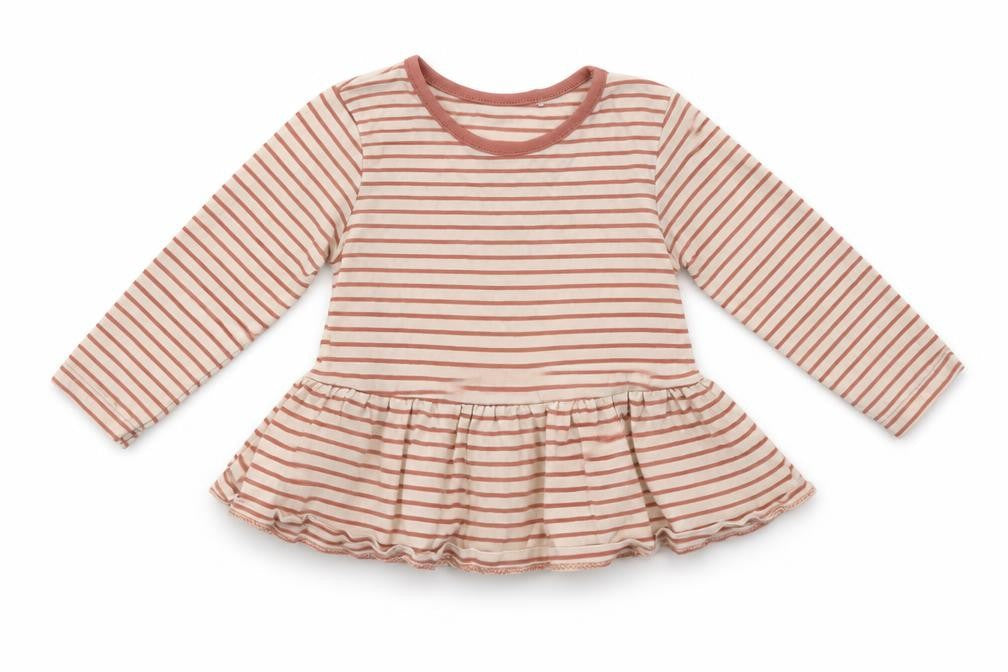 George  Girls Pink Striped  Basic T-Shirt Size 2 Years