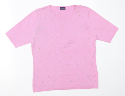 Preloved Debenhams Womens Pink   Basic T-Shirt Size 16 - Front