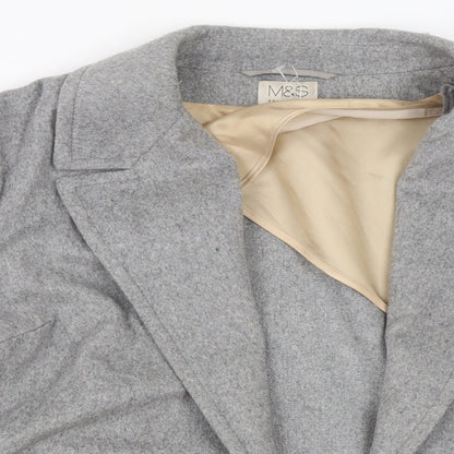 Marks & Spencer Womens Grey   Overcoat Coat Size 18