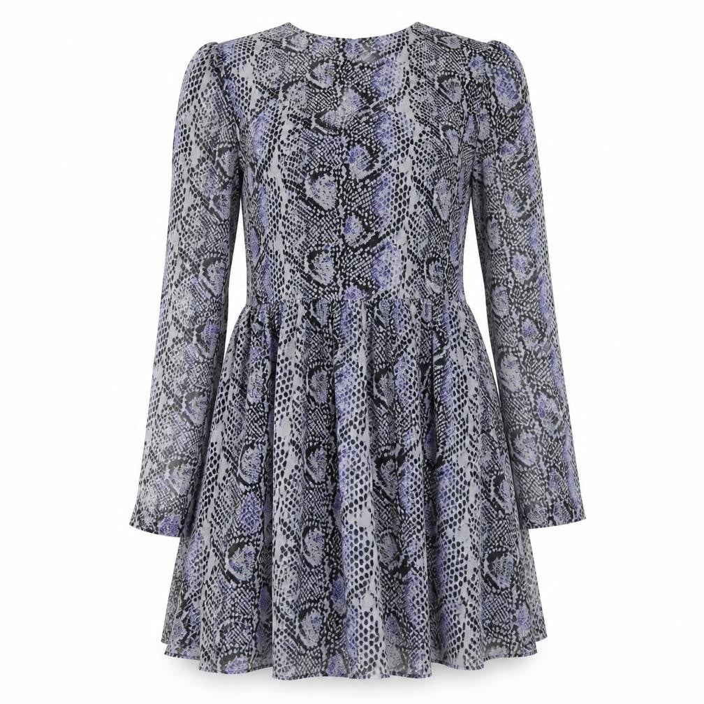 Primark Womens Blue Animal Print  Fit & Flare  Size 8