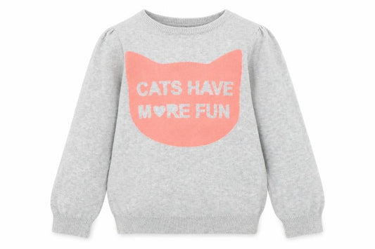 H&M Girls Grey   Pullover Jumper Size 5-6 Years