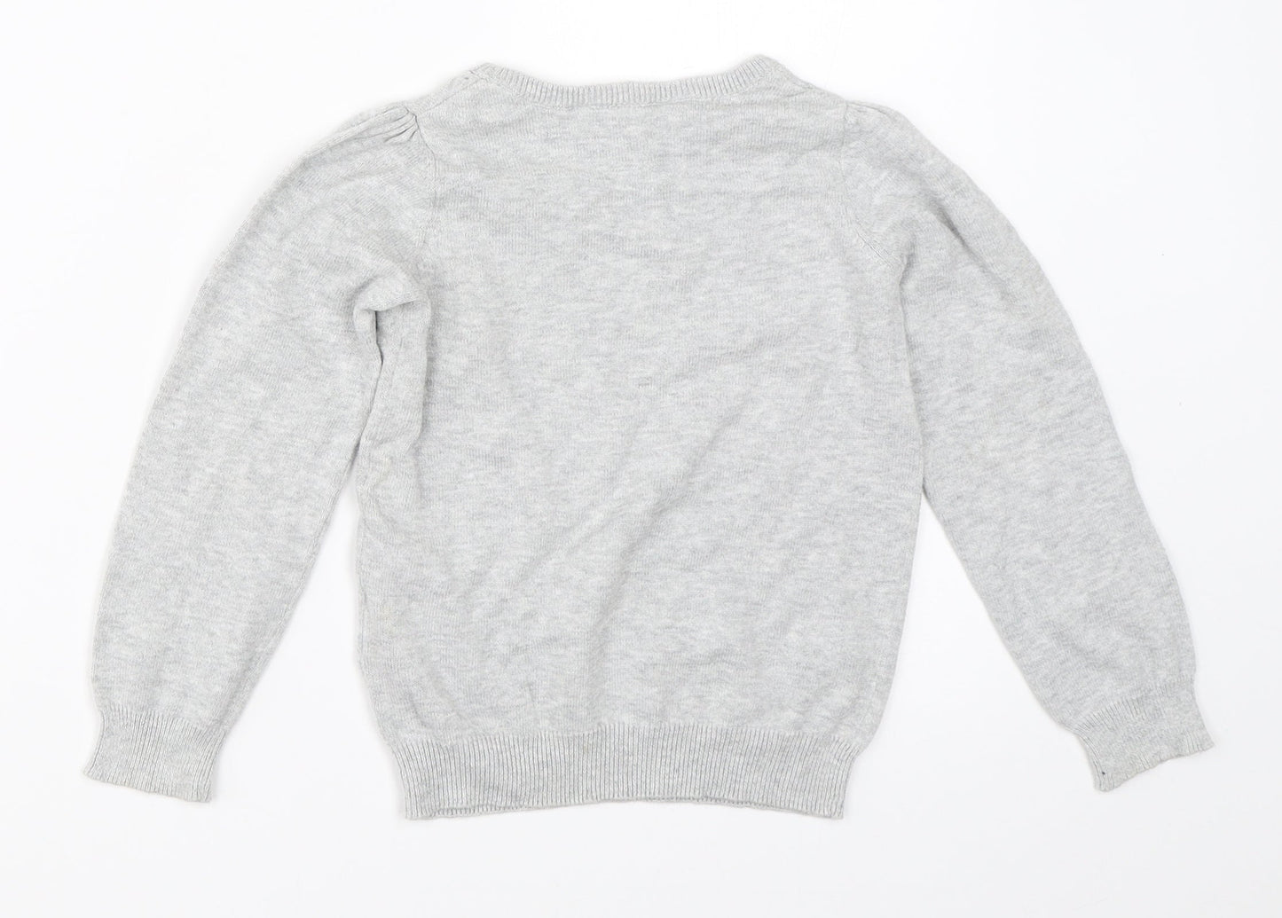 H&M Girls Grey   Pullover Jumper Size 5-6 Years