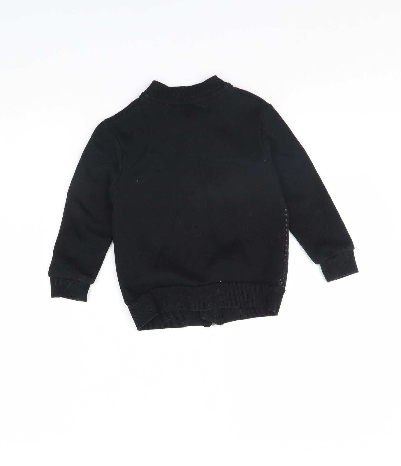 Minoti Girls Black   Jacket  Size 4 Years