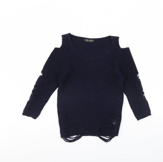 Select Womens Blue   Pullover Jumper Size 8