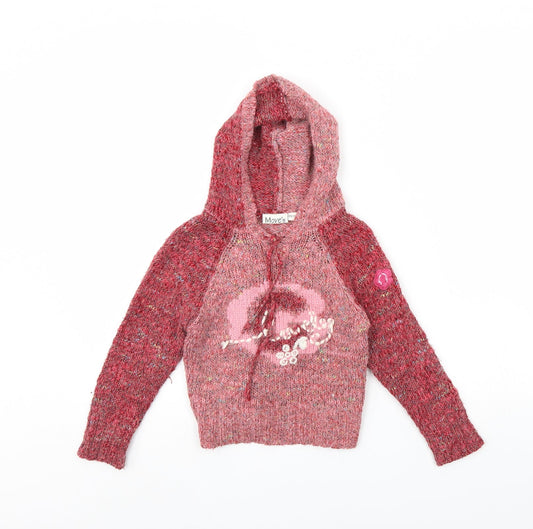 Moves Girls Pink   Pullover Hoodie Size 4 Years