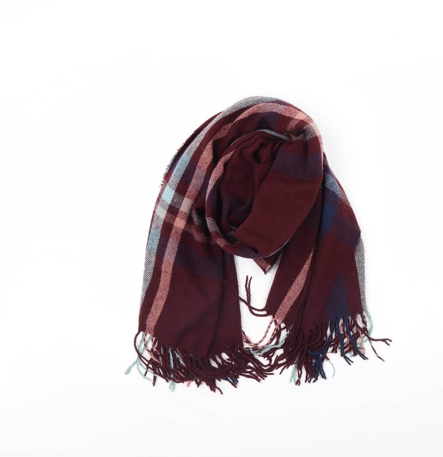 Preworn Womens Purple Check   Scarf
