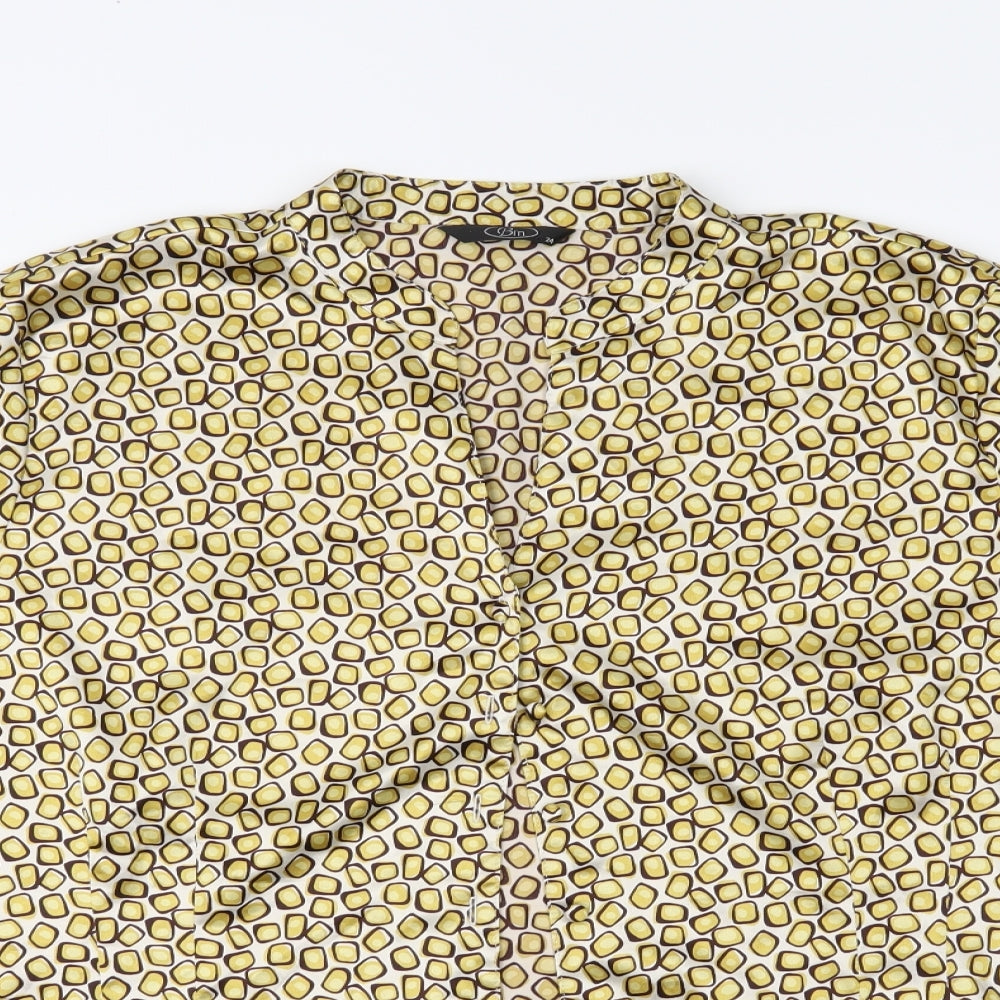 BM Womens Gold Polka Dot  Top Pyjama Top Size 24