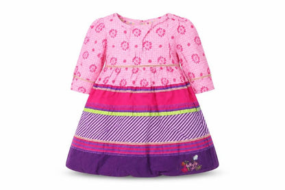 Front view of Debenhams girls’ multicoloured fit & flare, size 9-12, months