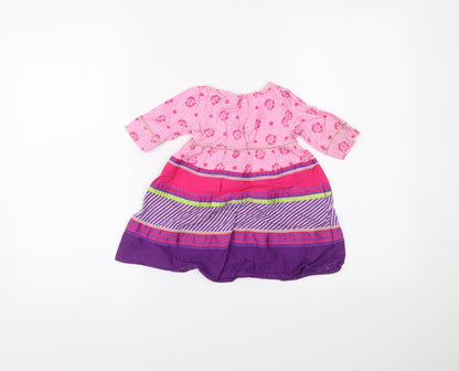 Back view of Debenhams girls’ multicoloured fit & flare, size 9-12, months