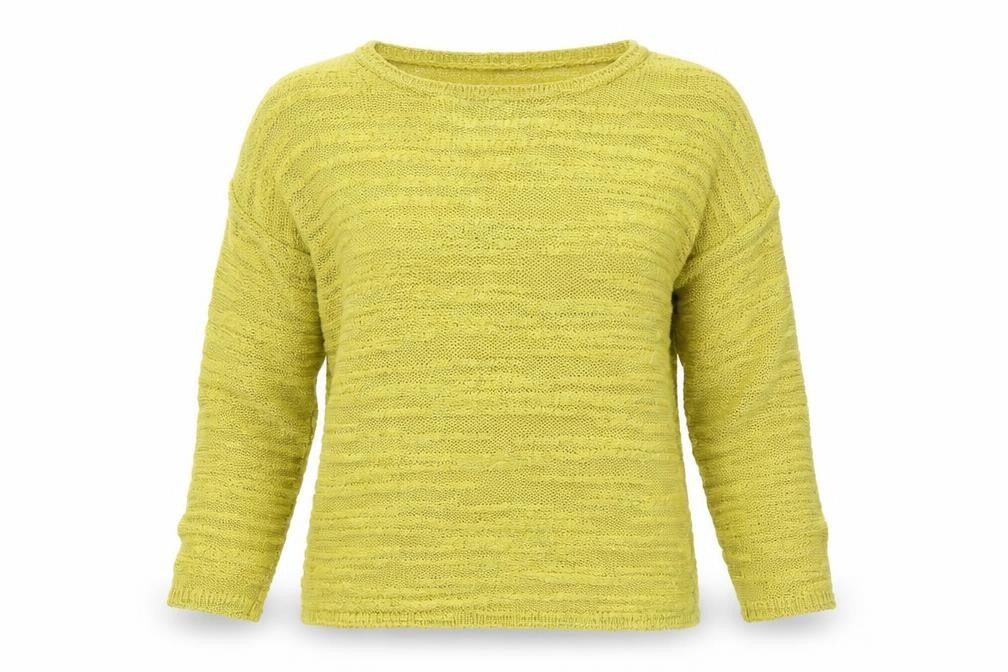 //text Womens Yellow   Pullover Jumper Size S