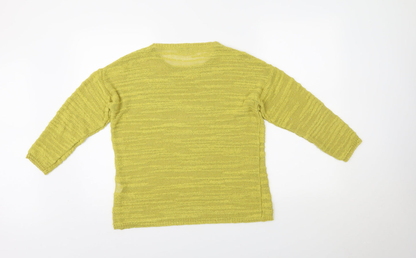 //text Womens Yellow   Pullover Jumper Size S