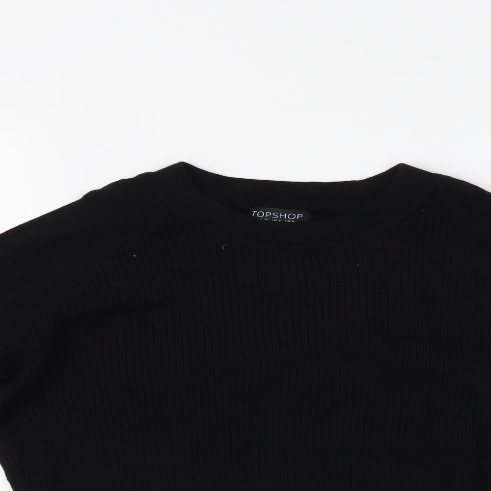 Topshop Womens Black   Basic Blouse Size 8
