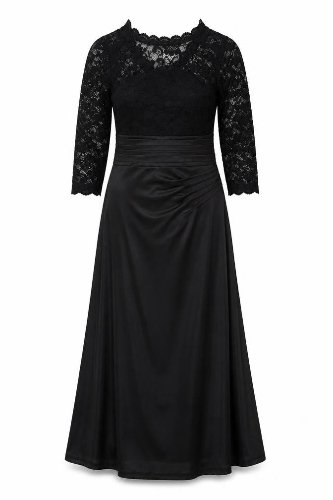 Miusol Womens Black Floral  A-Line  Size S