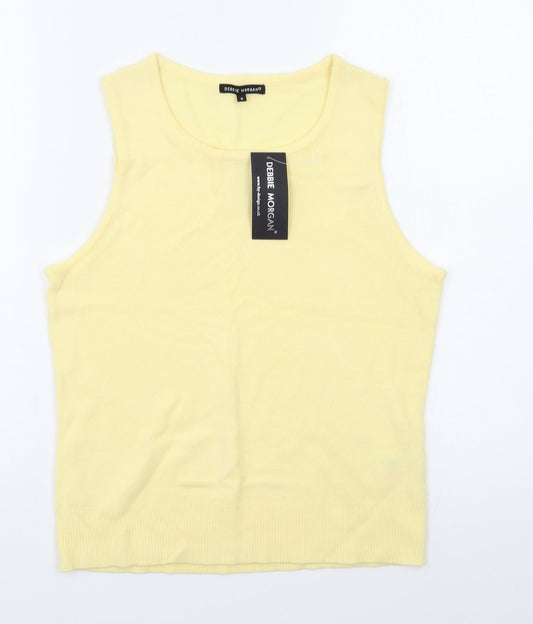 Debbie Morgan Womens Yellow   Vest Jumper Size S