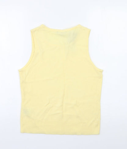 Debbie Morgan Womens Yellow   Vest Jumper Size S
