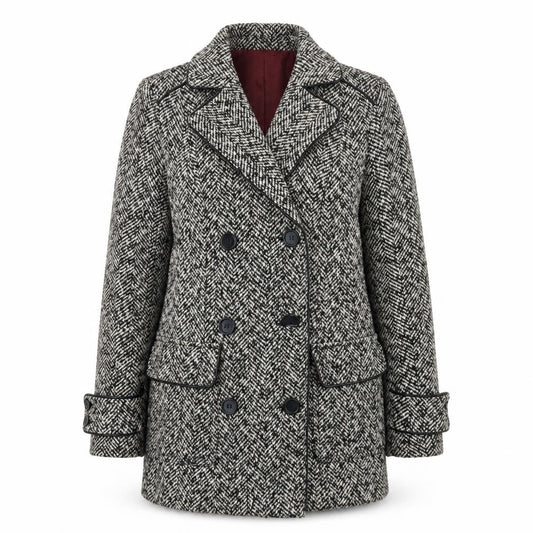 Tu Womens Grey   Pea Coat Coat Size 8