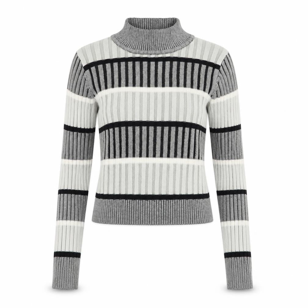 Select Womens Grey Striped  Pullover Jumper Size S