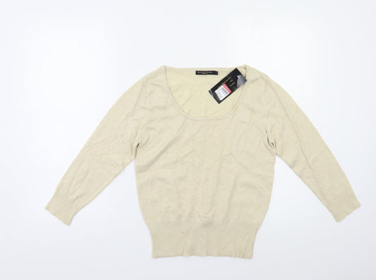 Ana Capri Womens Beige   Pullover Jumper Size S
