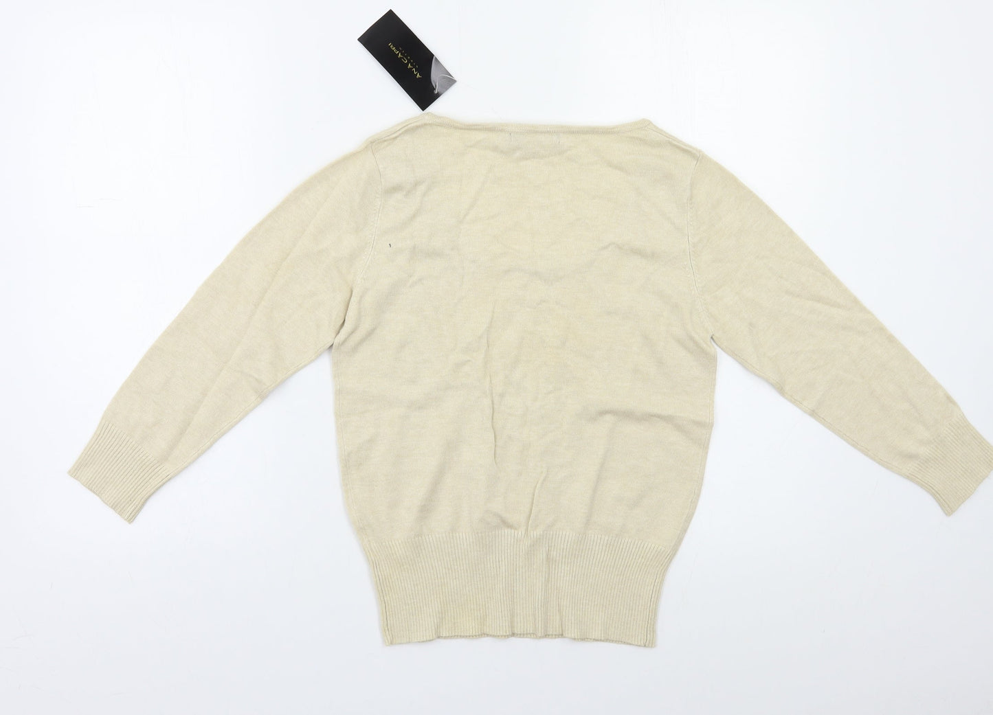 Ana Capri Womens Beige   Pullover Jumper Size S