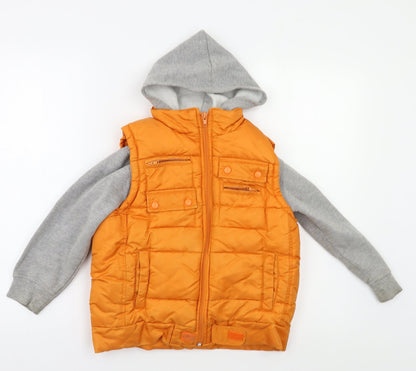 Additional front view of Adams Kids boys’ orange jacket waistcoat, size 7, years